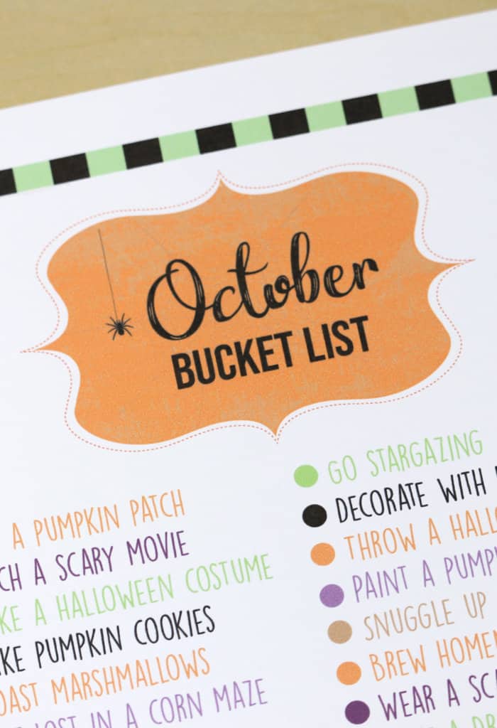 FREE Printable October Bucket List: all the things you need to do before the month is over! Head to the blog for the free download!