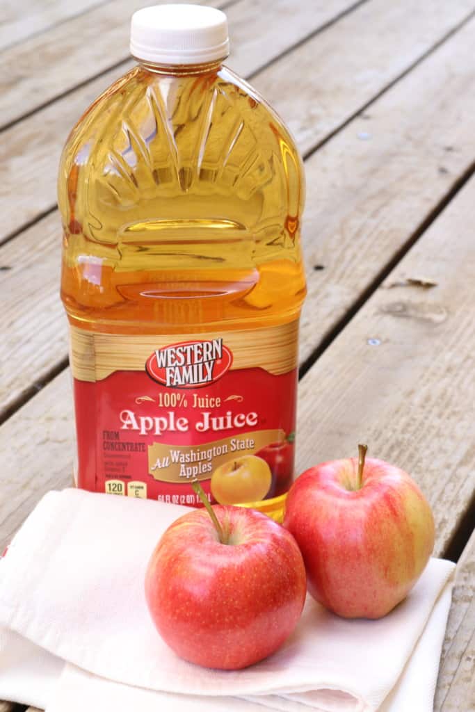 The best homemade apple syrup! This takes less than 5 minutes to make and uses ingredients you already have on hand. Paired with homemade whole wheat pancakes, and this makes a delicious meal. It's a great way to use up leftover apple juice! This would also make great neighbor Christmas gifts or gifts year round.