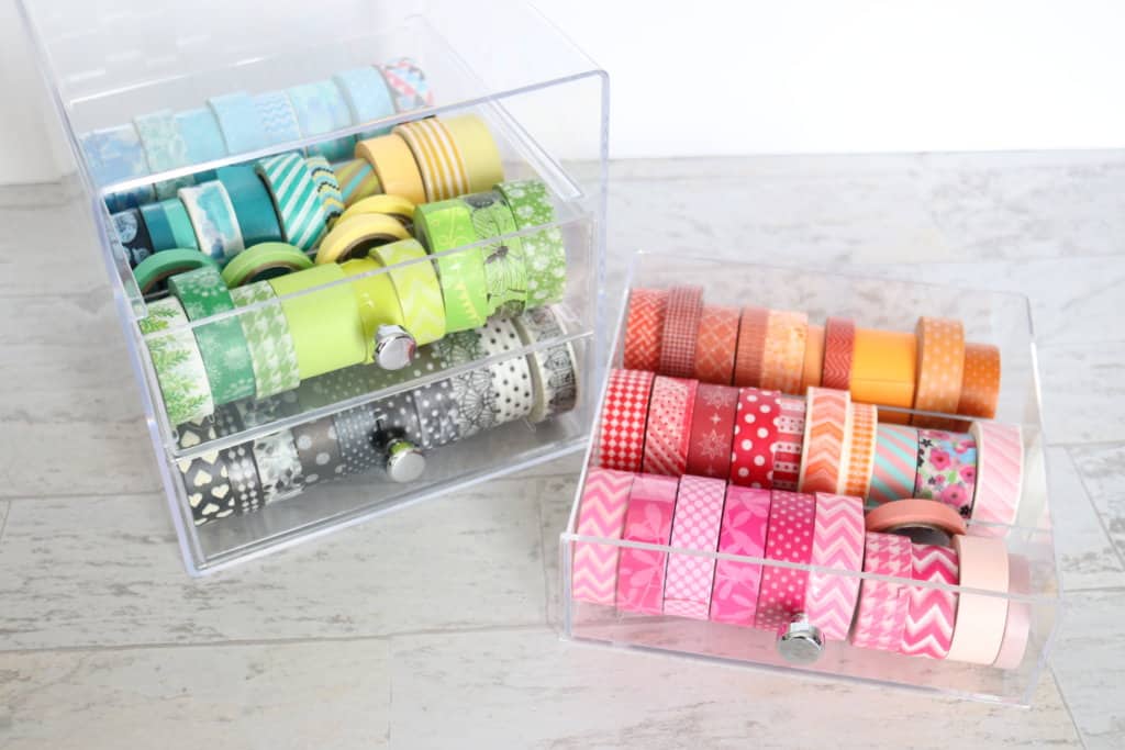 How to organize washi tape. These ideas are super important when you're considering reorganizing your craft room!