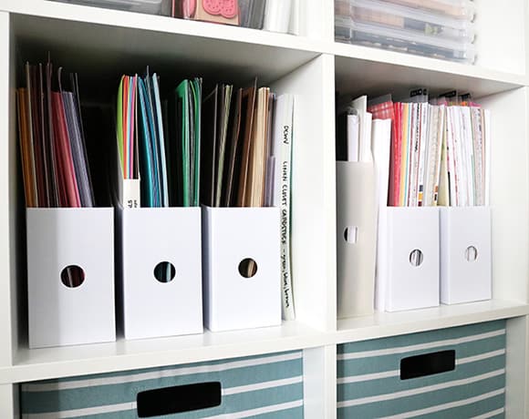 Paper Craft Storage in IKEA Shelving - Stamp-n-Storage