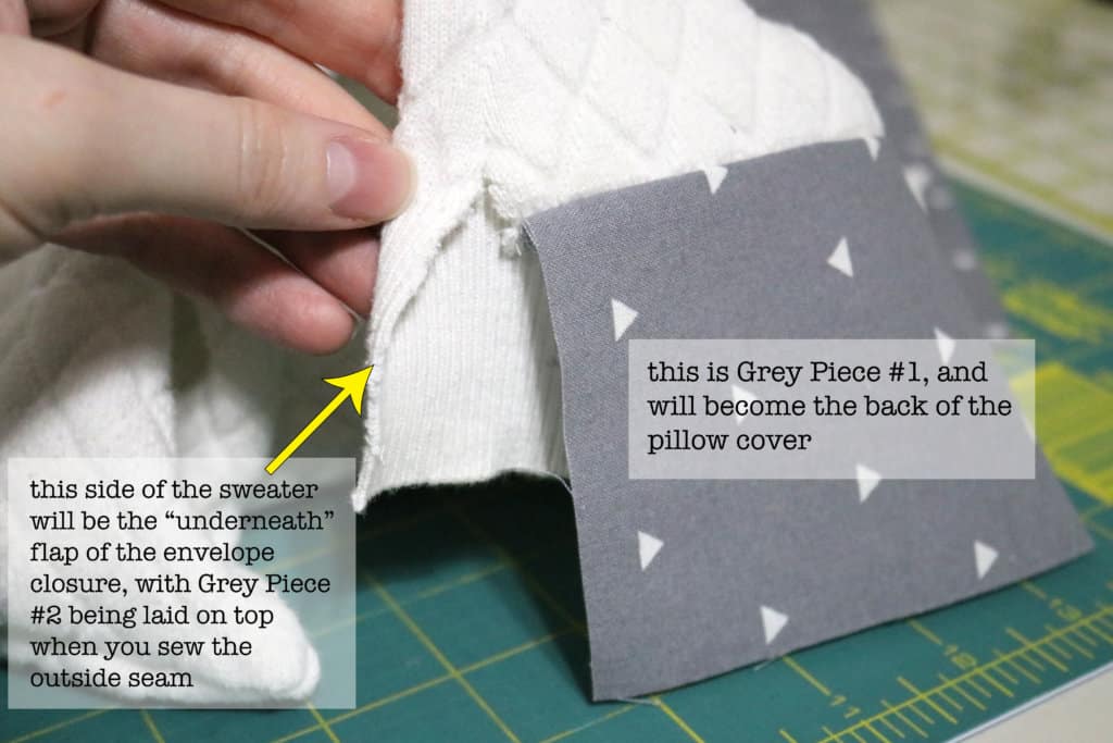 how to sew a sweater pillow