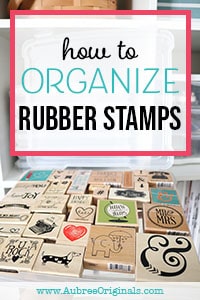 how to organize rubber stamps