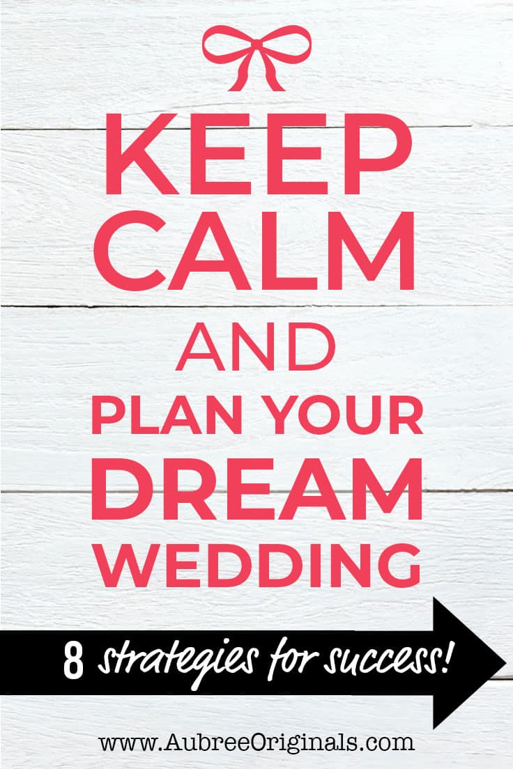 how to keep calm when wedding planning