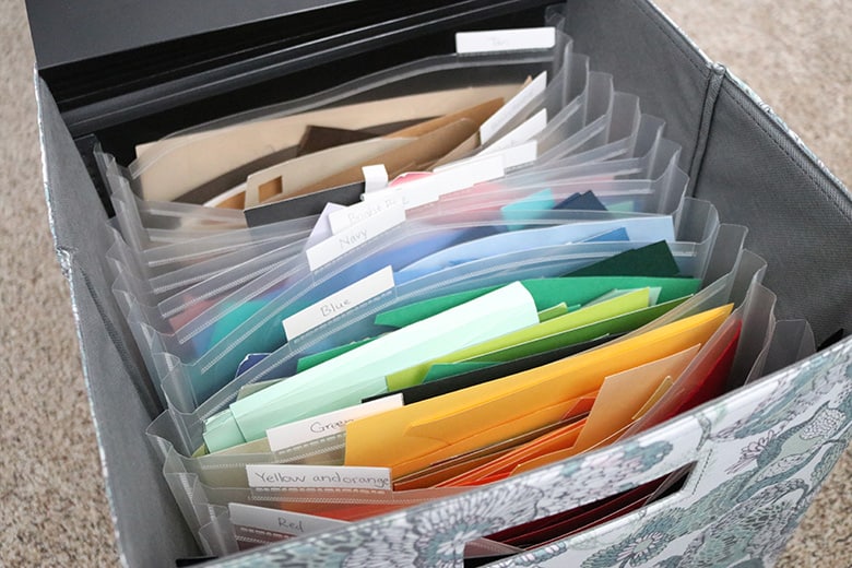 how to organize paper scraps