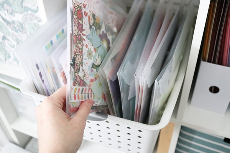 how to organize paper scraps