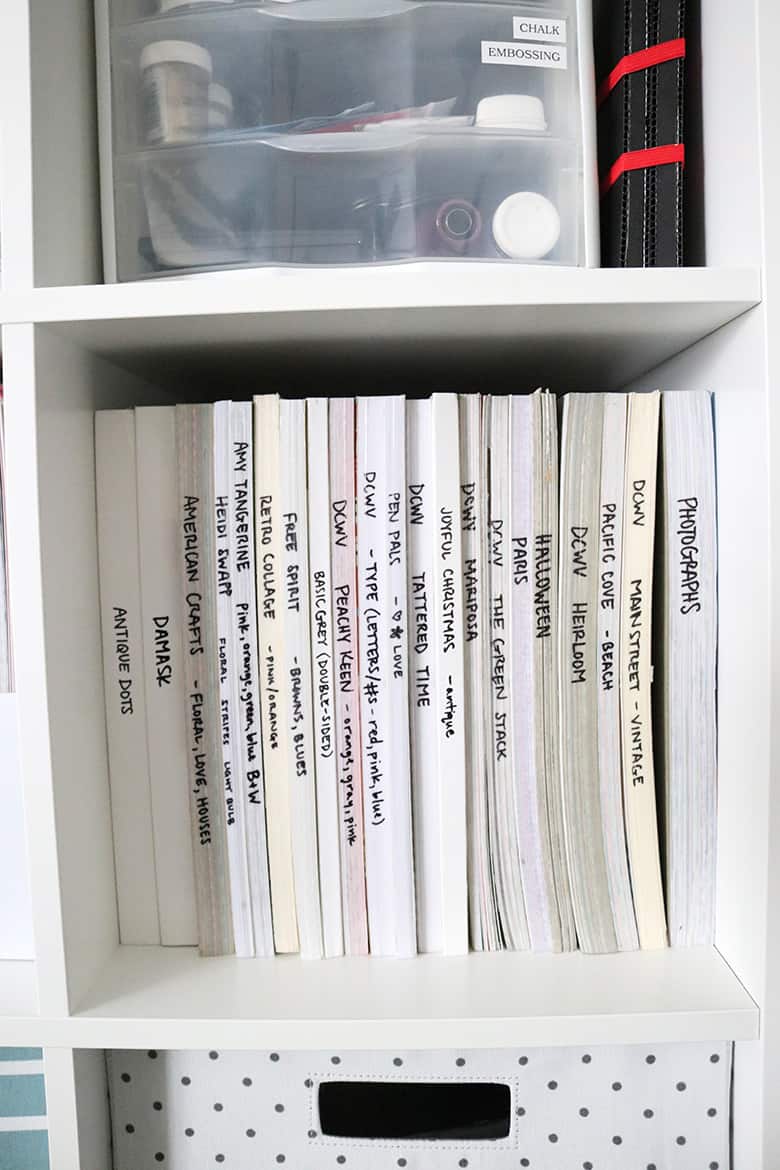 how to organize paper pads