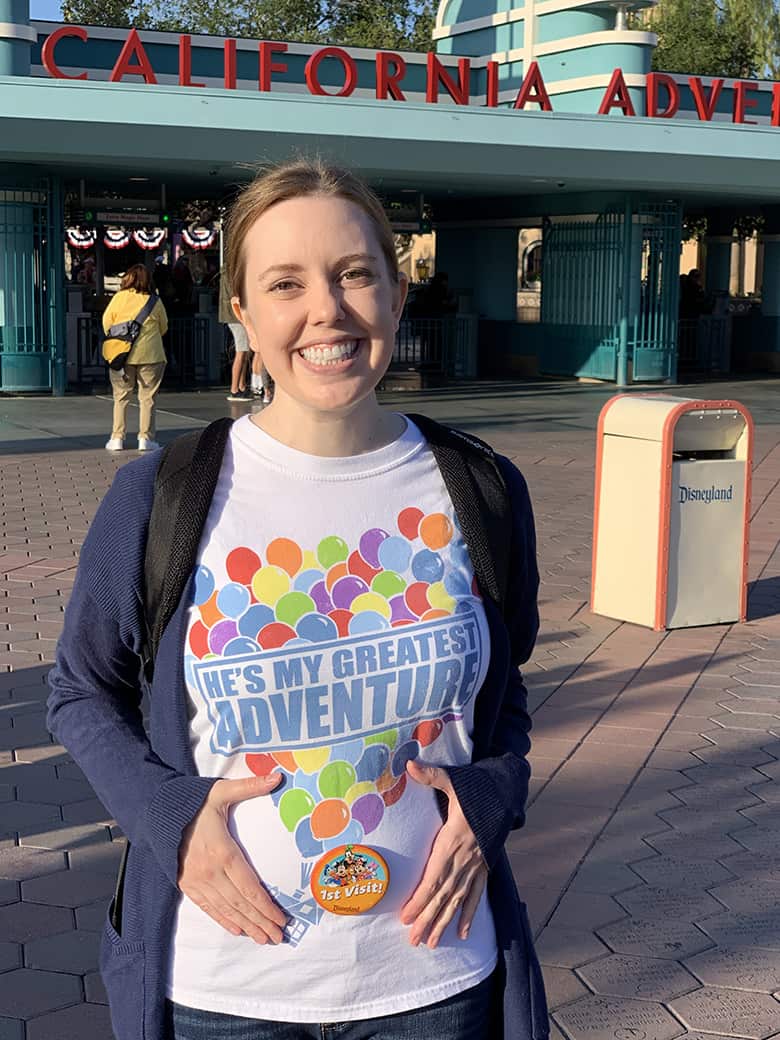 1st visit pin at Disneyland for baby bump