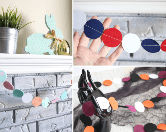 Easy Felt Circle Garland for Any Holiday