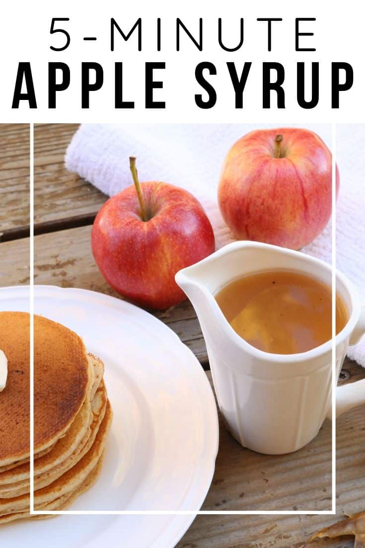 This is the best apple syrup for pancakes, waffles, or french toast! Made with apple juice, it's a fall breakfast recipe that even kids will love!