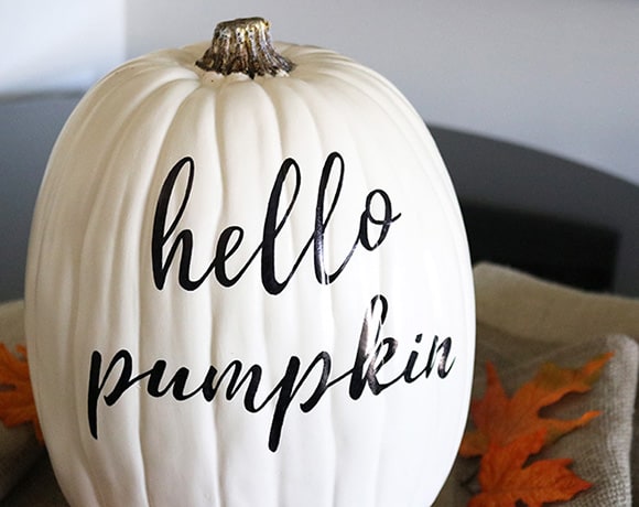 hand lettered pumpkin DIY