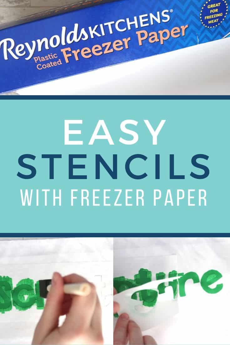 Freezer paper stenciling is a fun DIY project that works great on fabric, t-shirts, wood, canvas, and more! This tutorial will show you how, step by step! 