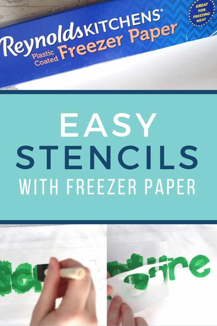 Freezer paper stenciling is a fun DIY project that works great on fabric, t-shirts, wood, canvas, and more! This tutorial will show you how, step by step!