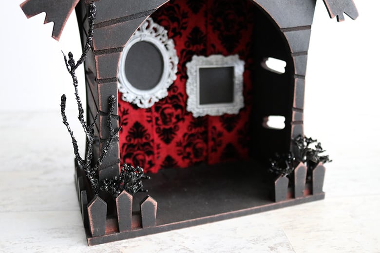 Halloween floral accents for haunted house fairy garden DIY