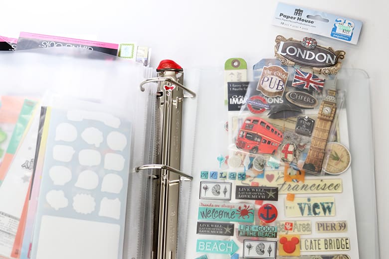This is the best way to organize stickers! DIY sticker storage binders keep scrapbook and planner stickers organized by categories. Cheap, easy, and compact craft room storage! 