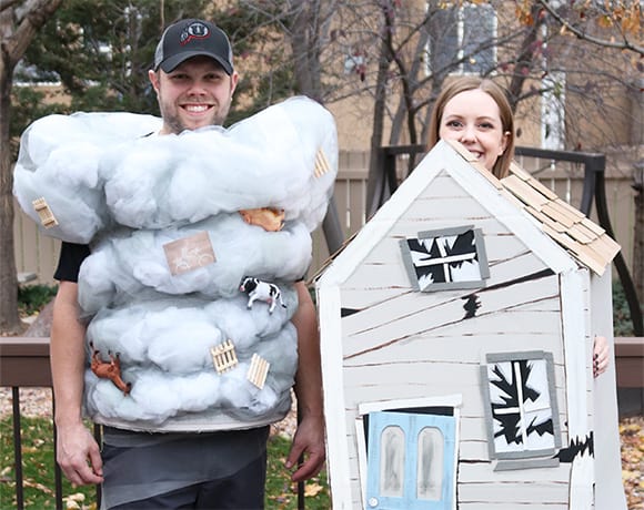 Wizard of Oz Couples Halloween Costume: Tornado DIY Tutorial