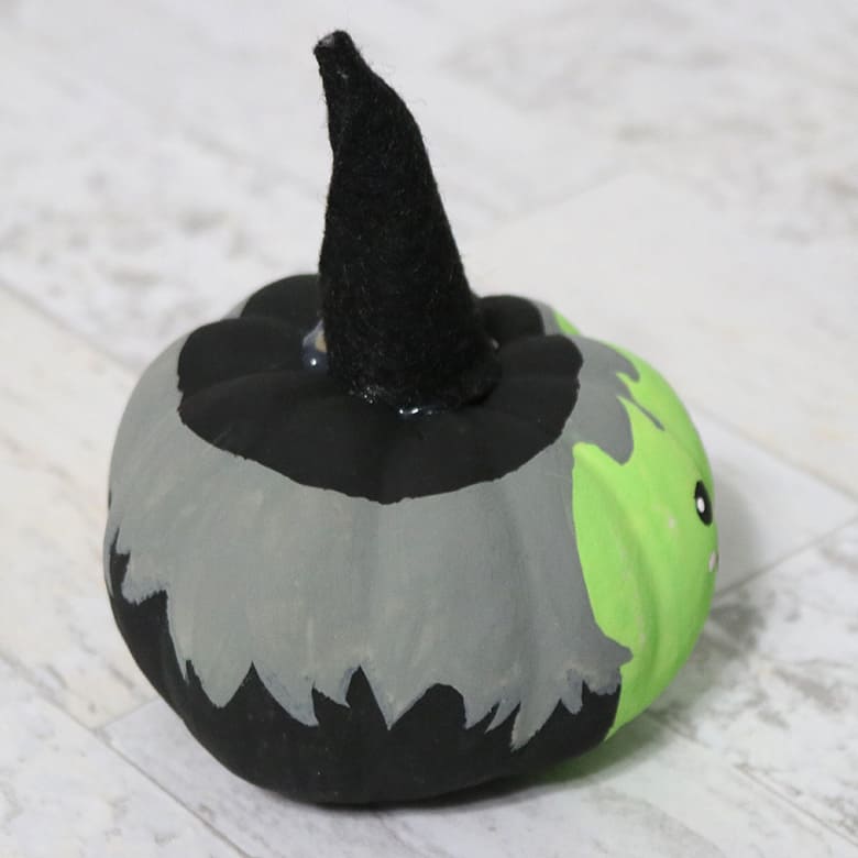 painted monster face pumpkins DIY tutorial