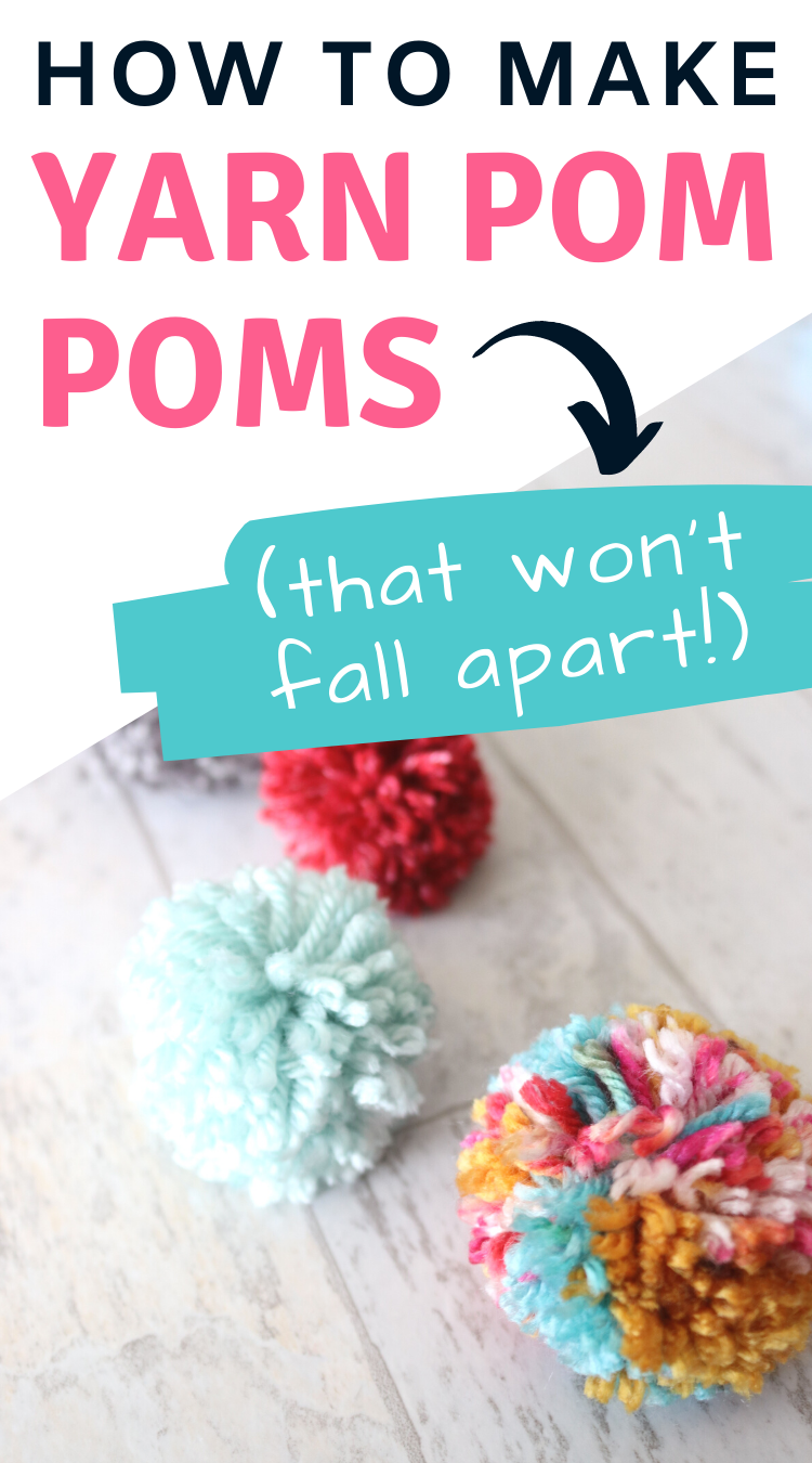 DIY yarn pom pom tutorial