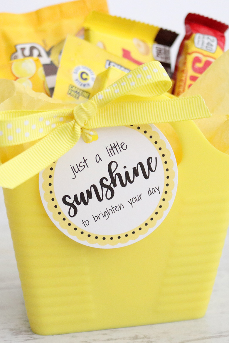 Diy Yellow Sunshine Gift Ideas And Free Printables Aubree Originals