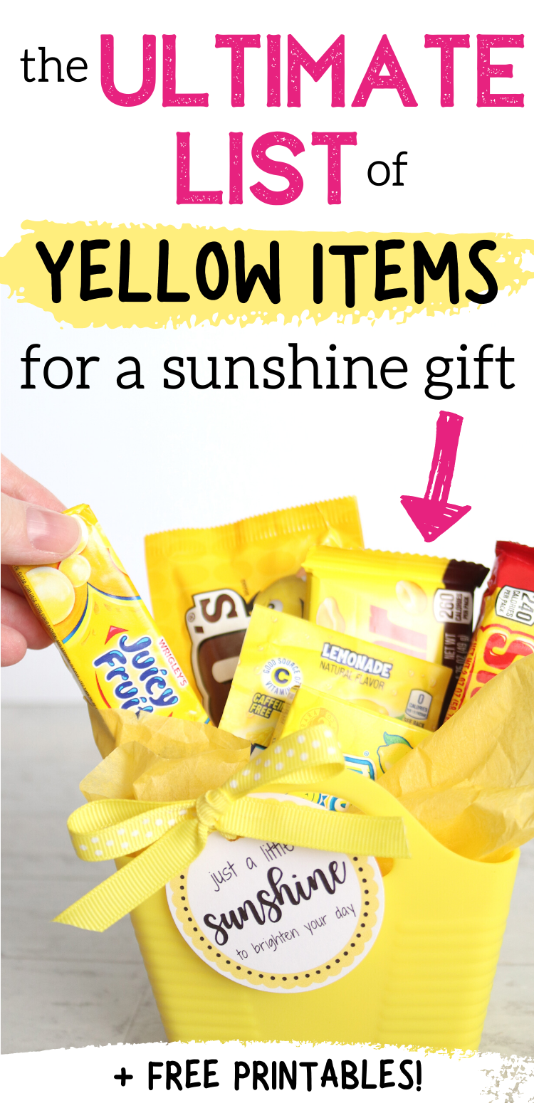 DIY Yellow Sunshine Gift Ideas-and Free Printables! - Aubree Originals