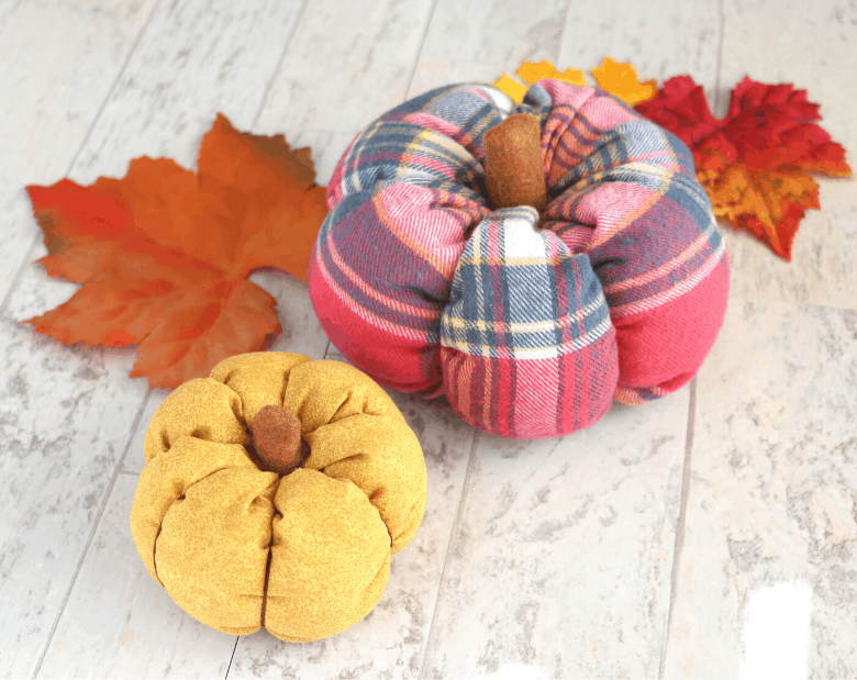 diy fabric pumpkins fall decor