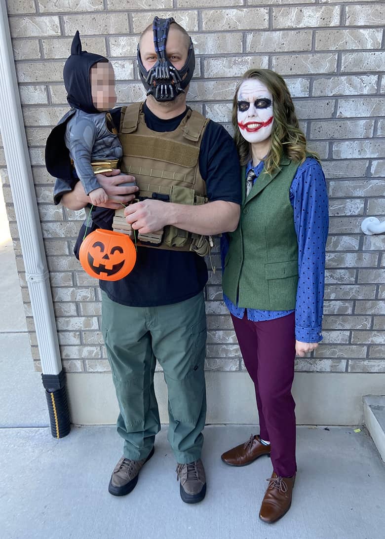 Batman, Joker, and Bane Family Halloween Costumes - Aubree Originals