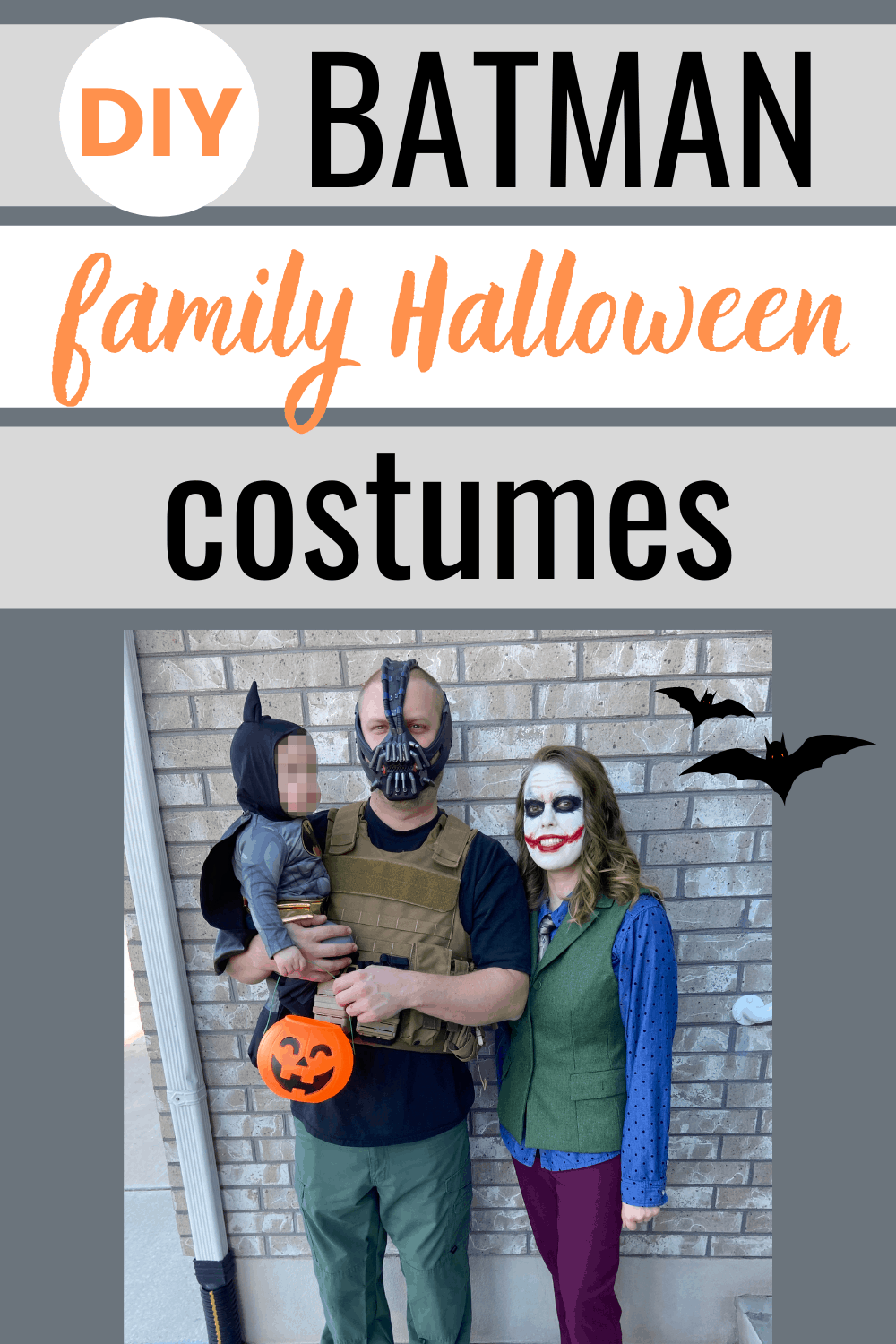 Batman, Joker, and Bane Family Halloween Costumes - Aubree Originals