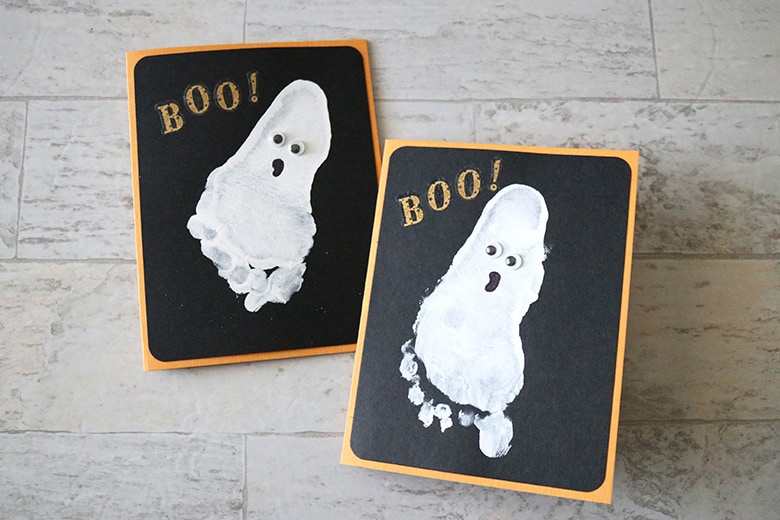 ghost footprint kids craft