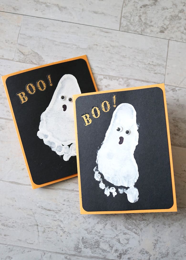 ghost footprint kids craft