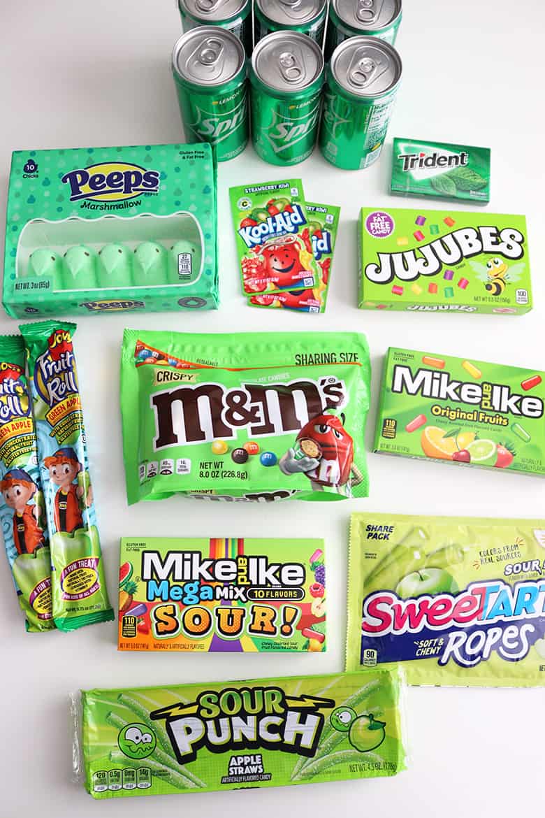green food and candy ideas for a lucky gift DIY