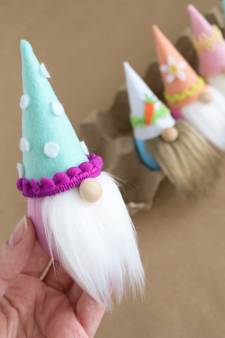 DIY gnome Easter eggs