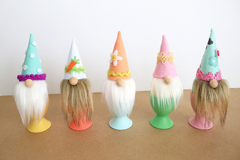 DIY gnome Easter eggs