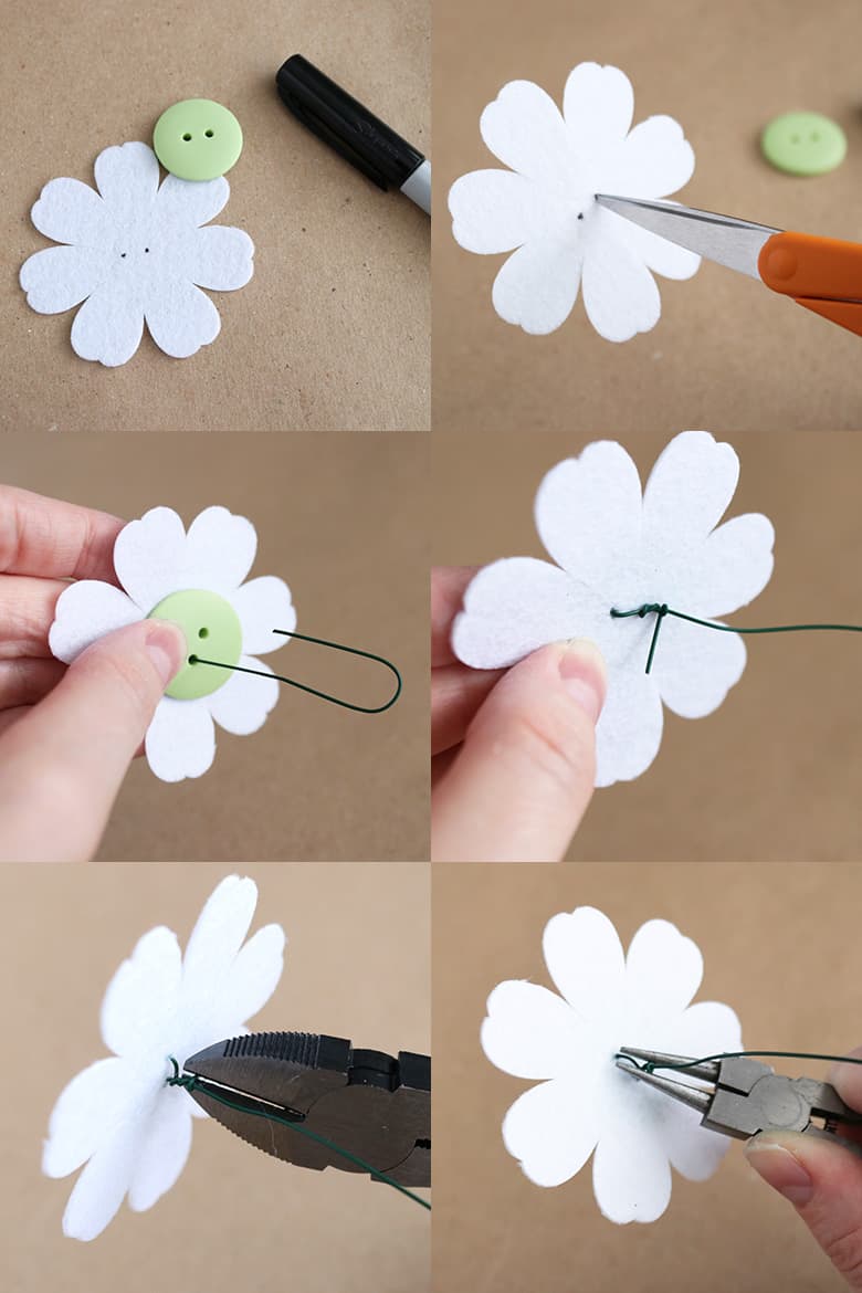 DIY button bouquet tutorial video