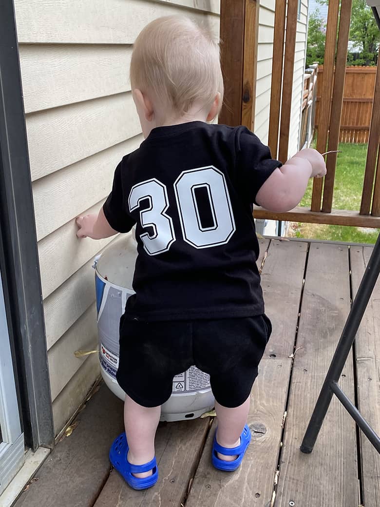 DIY old age mom toddler t-shirt for 30th birthday