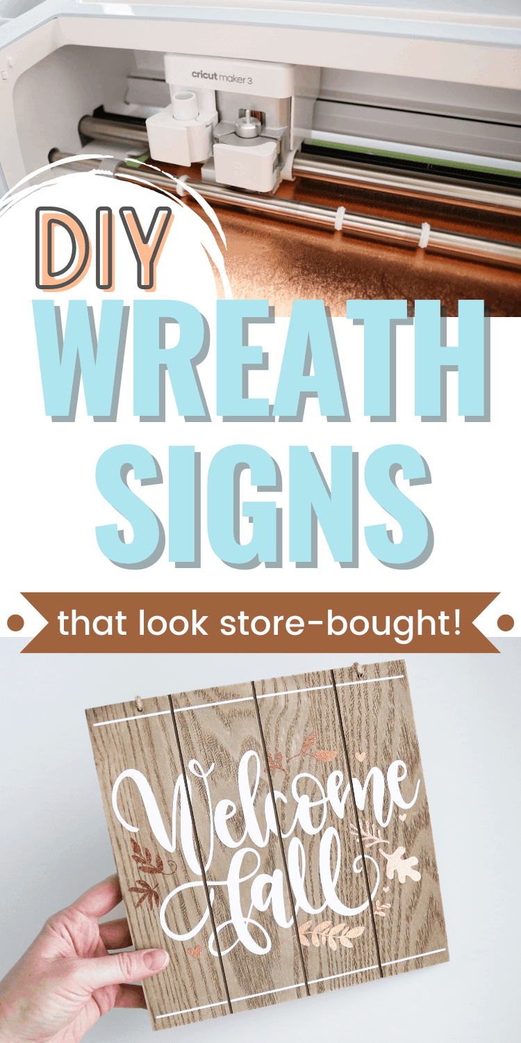 how to make wreath signs with vinyl and Cricut