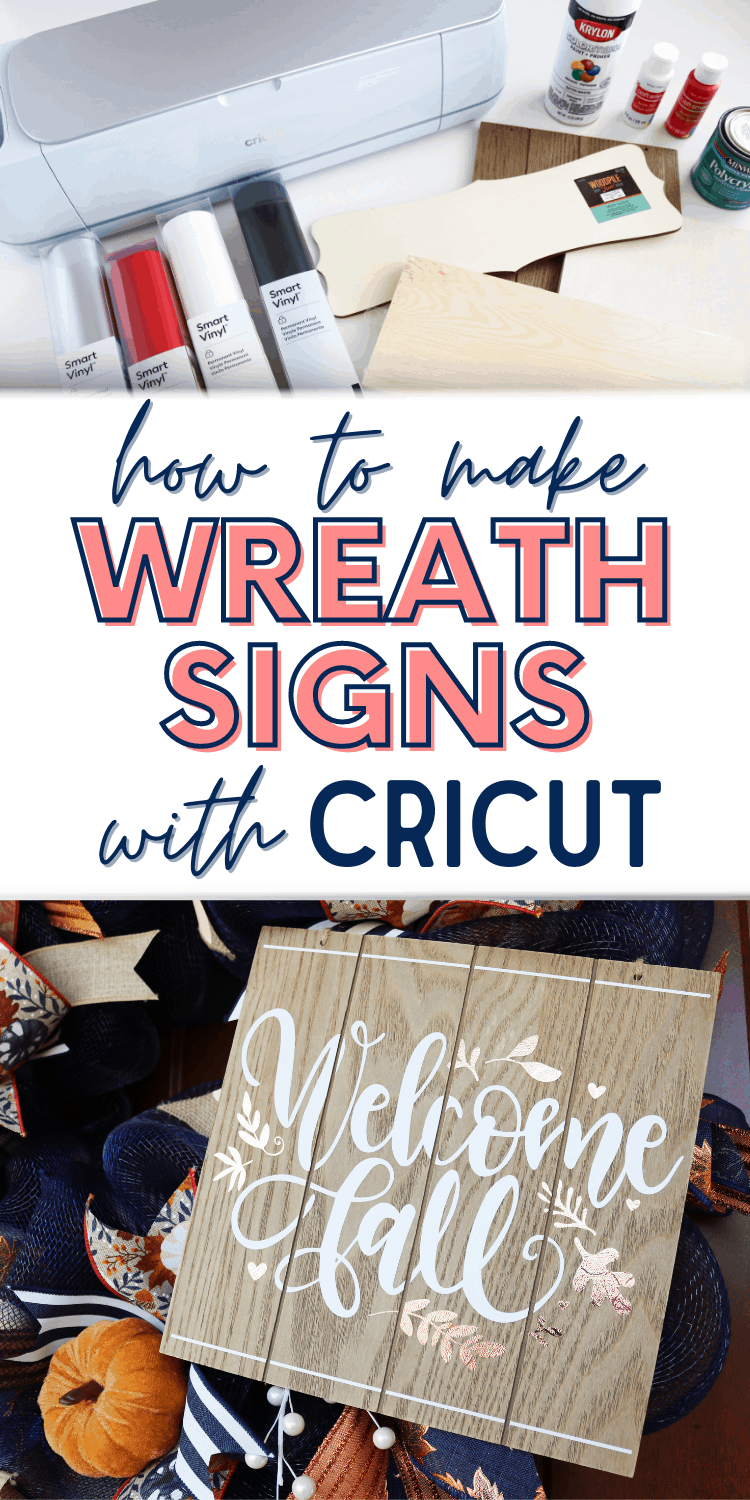 how to make wreath signs with Cricut DIY tutorial