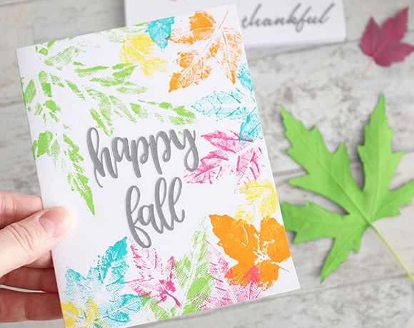 How to Paint Stamp with Fall Leaves
