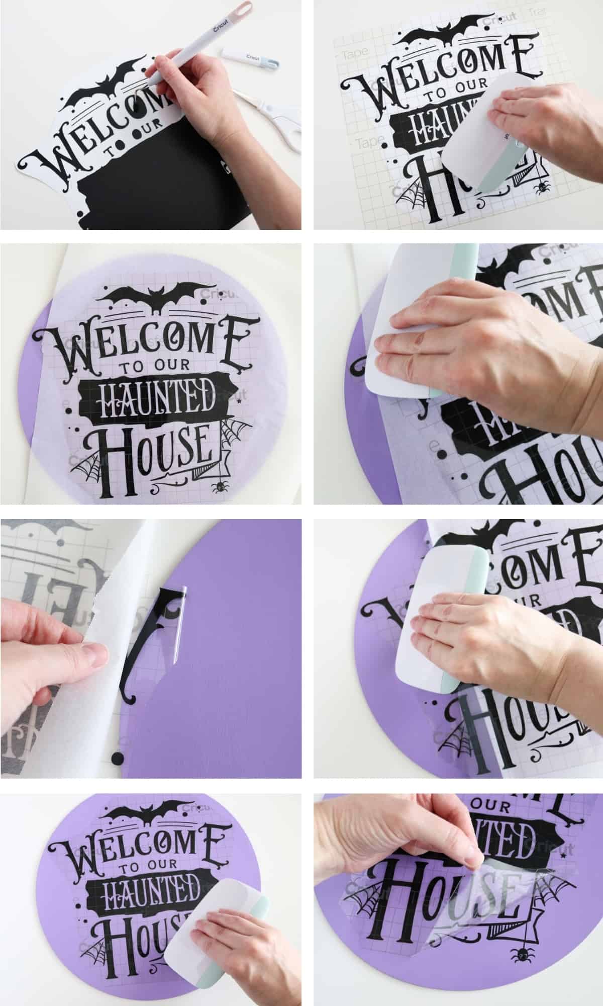 how to make wreath signs with Cricut