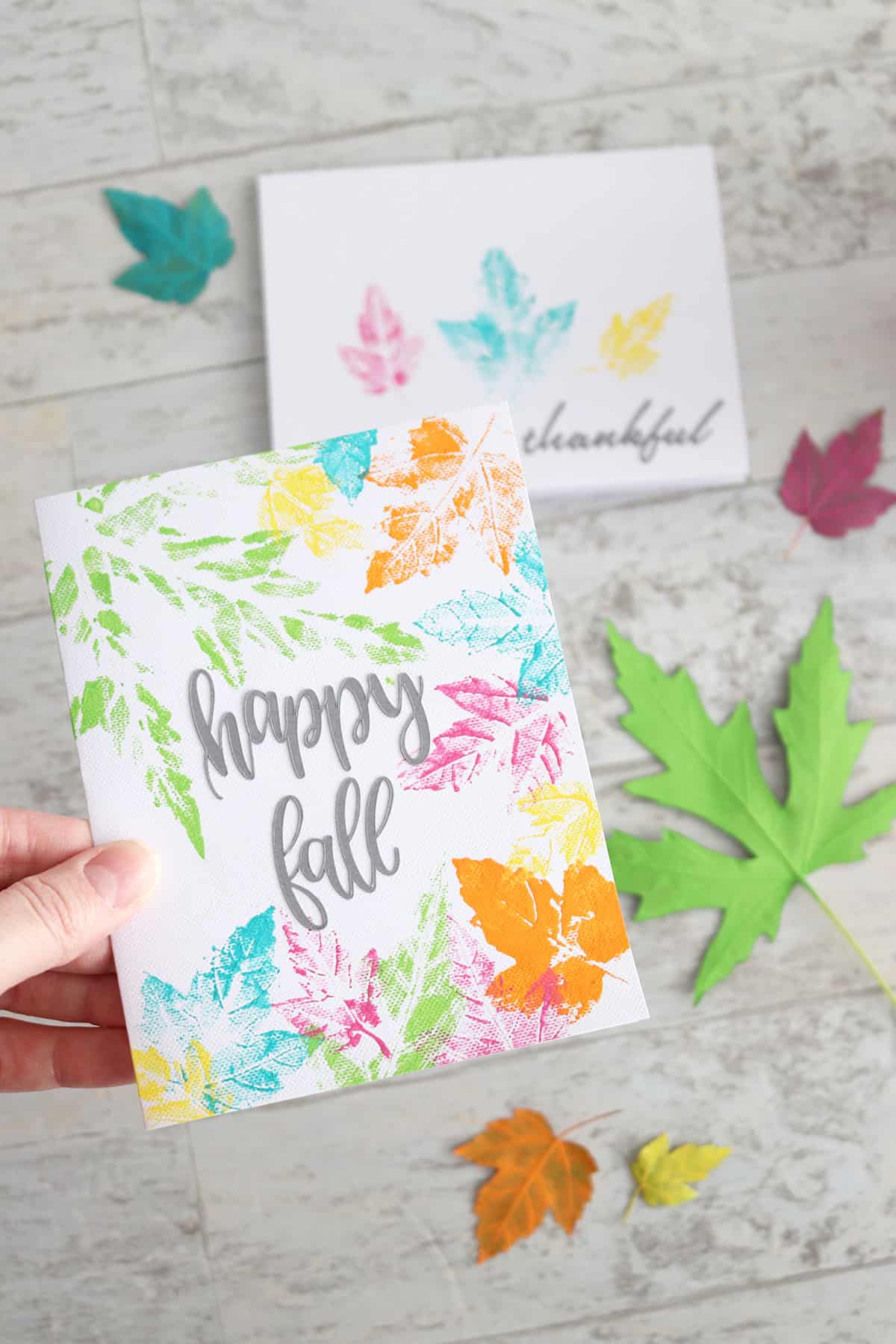 how to paint stamp with leaves diy tutorial