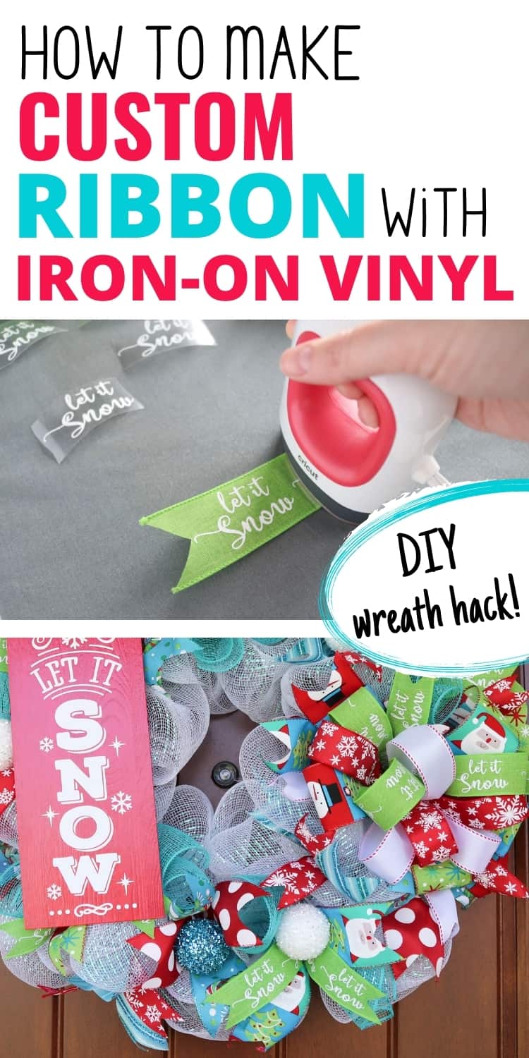 how to make custom ribbon with iron-on vinyl