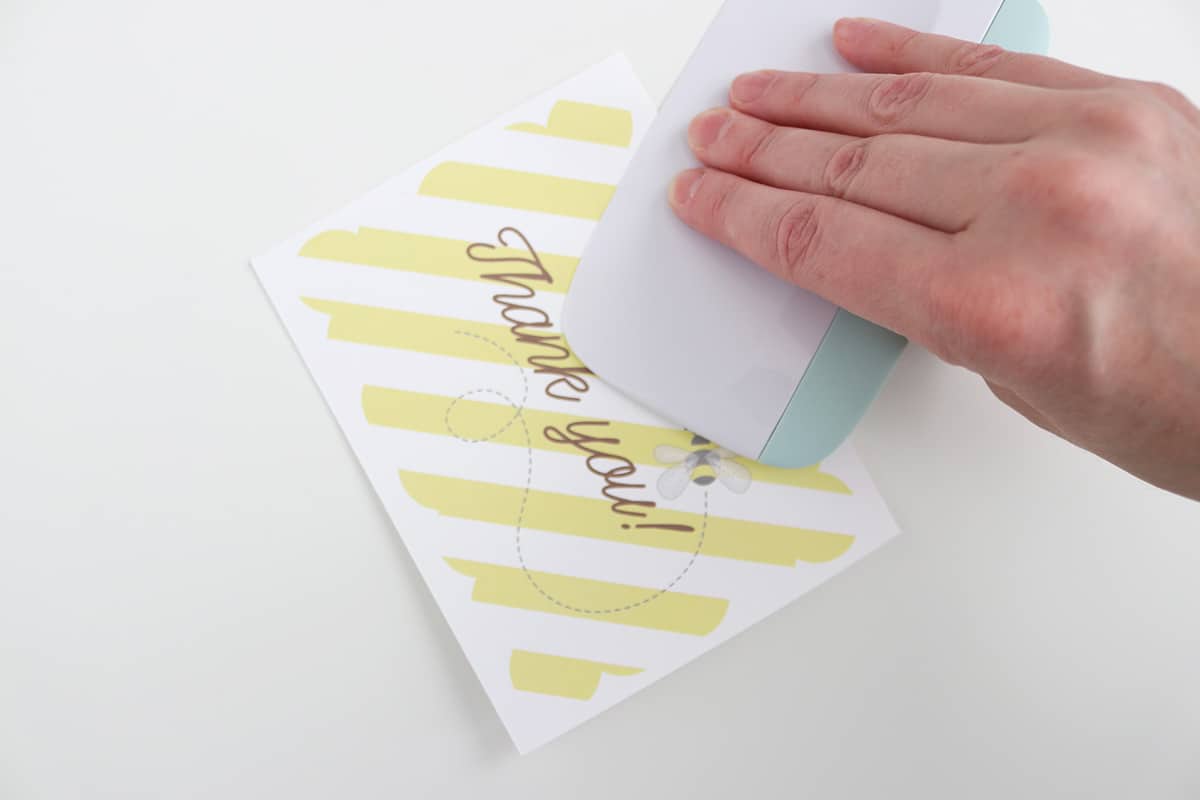 how to make Cricut print then cut thank you cards