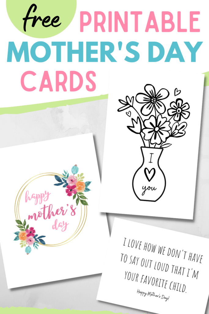 3 FREE Printable Mother's Day Cards - Aubree Originals