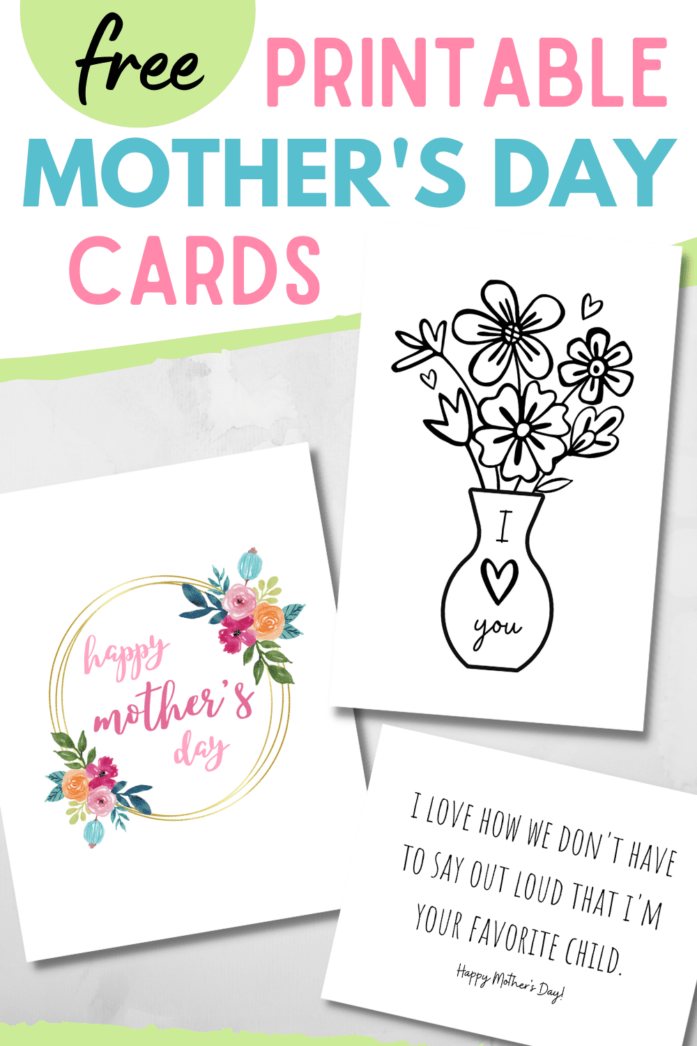 free printable mother's day cards