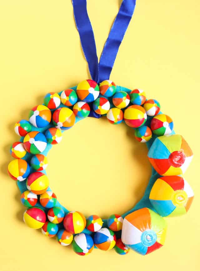 beach ball summer wreath