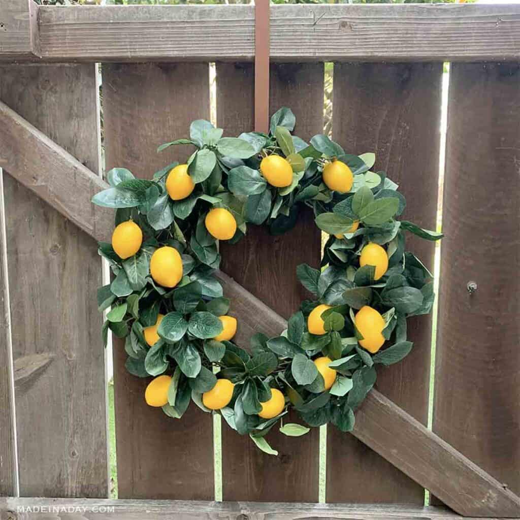 lemon garland wreath