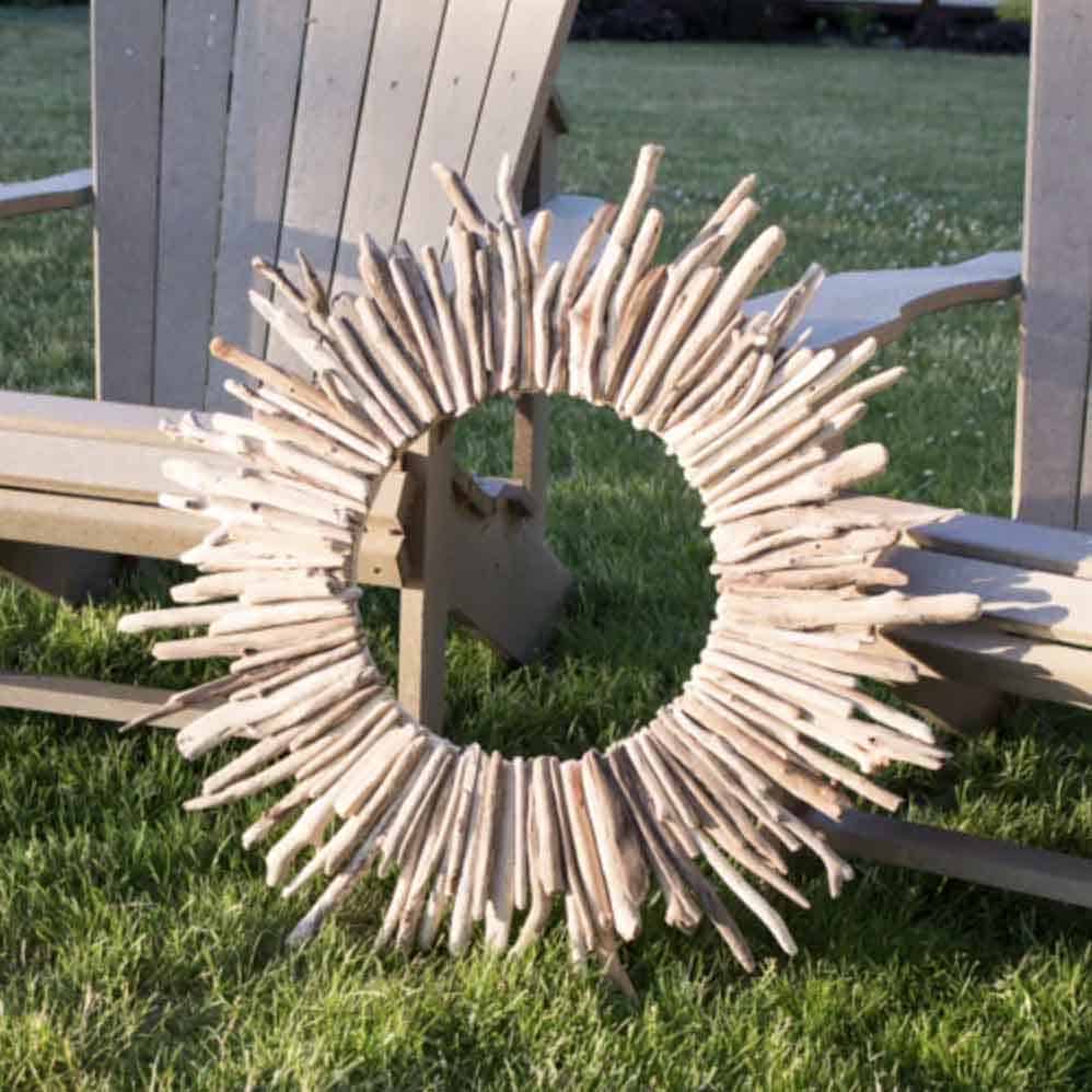 driftwood coastal summer wreath