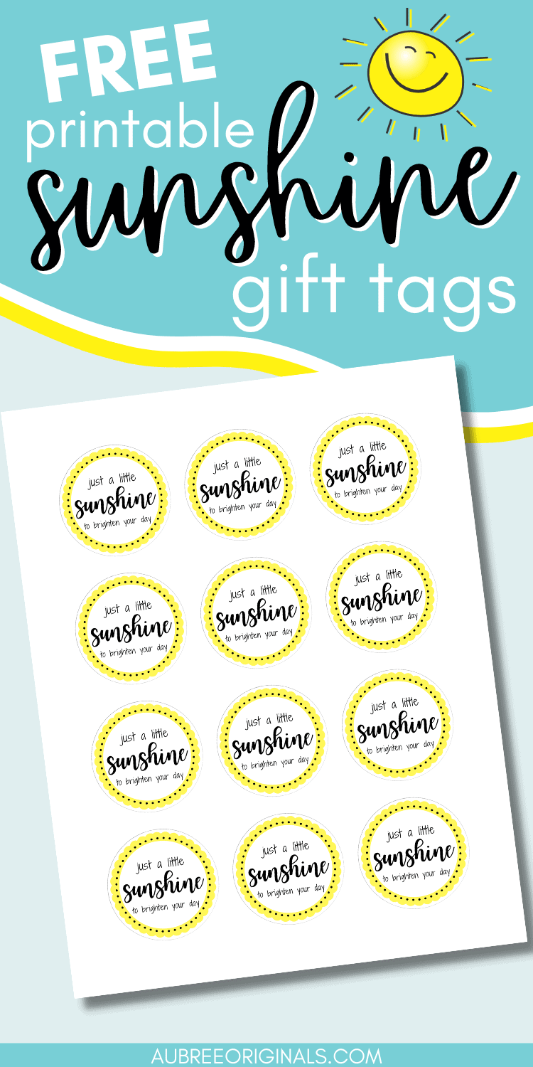 yellow sunshine gift tags free printable