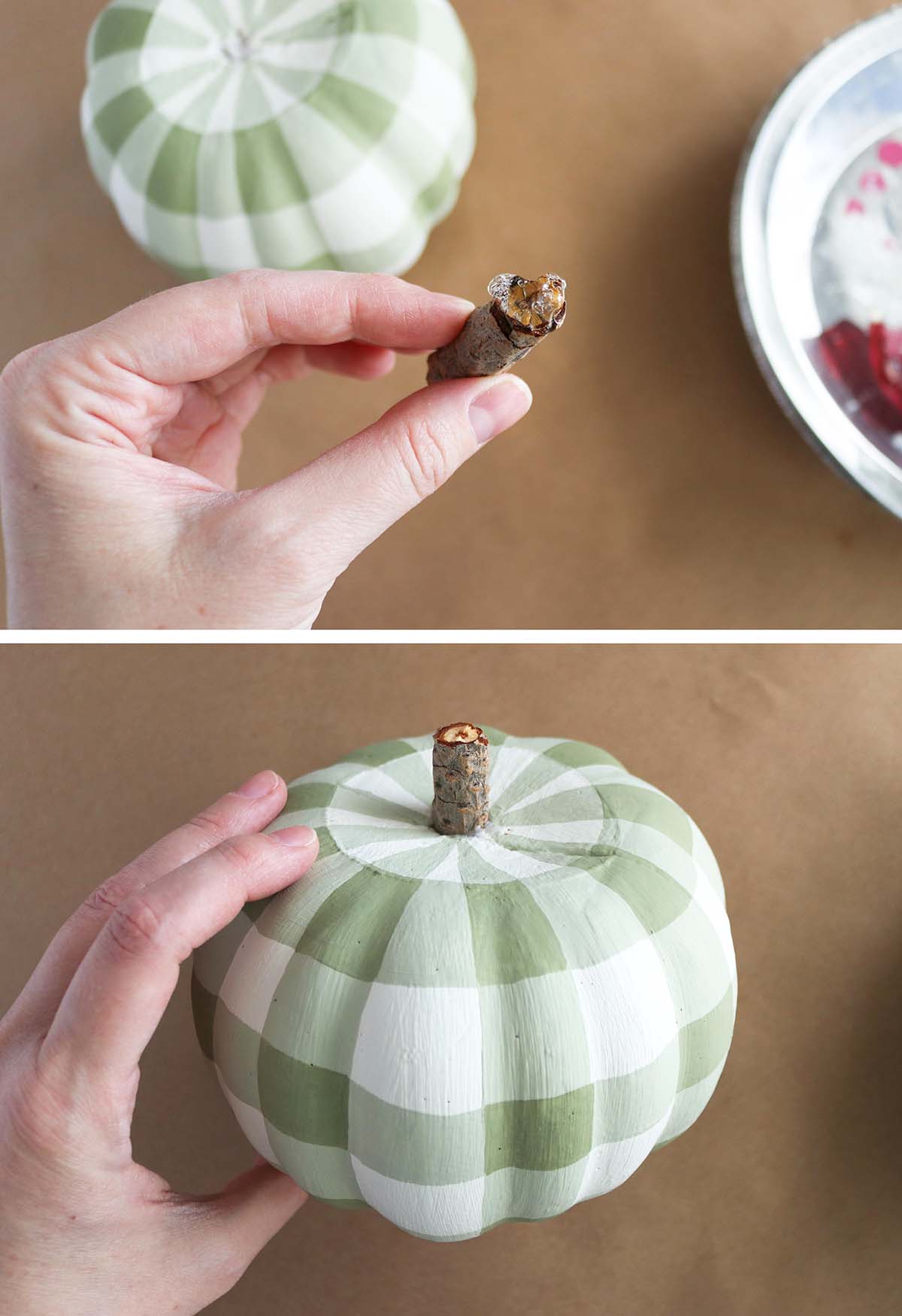 how to make a pumpkin stem