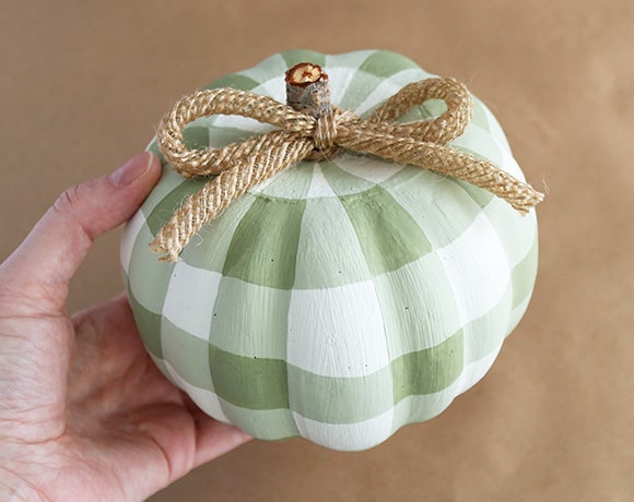 How to Paint Buffalo Plaid Dollar Tree Foam Pumpkins