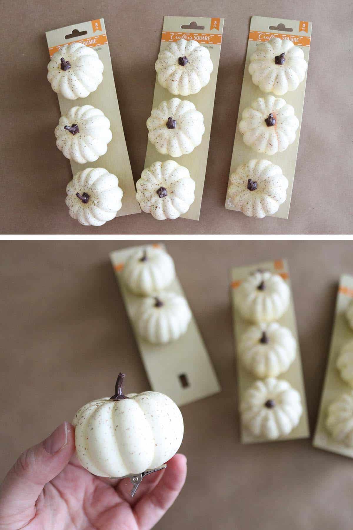 diy dollar tree chalk painted pumpkins