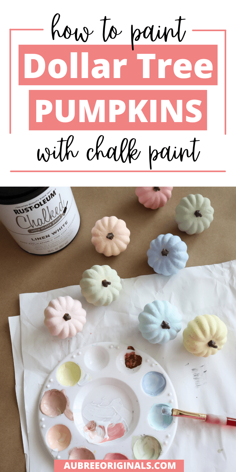 how to paint Dollar Tree pumpkins with chalk paint tutorial
